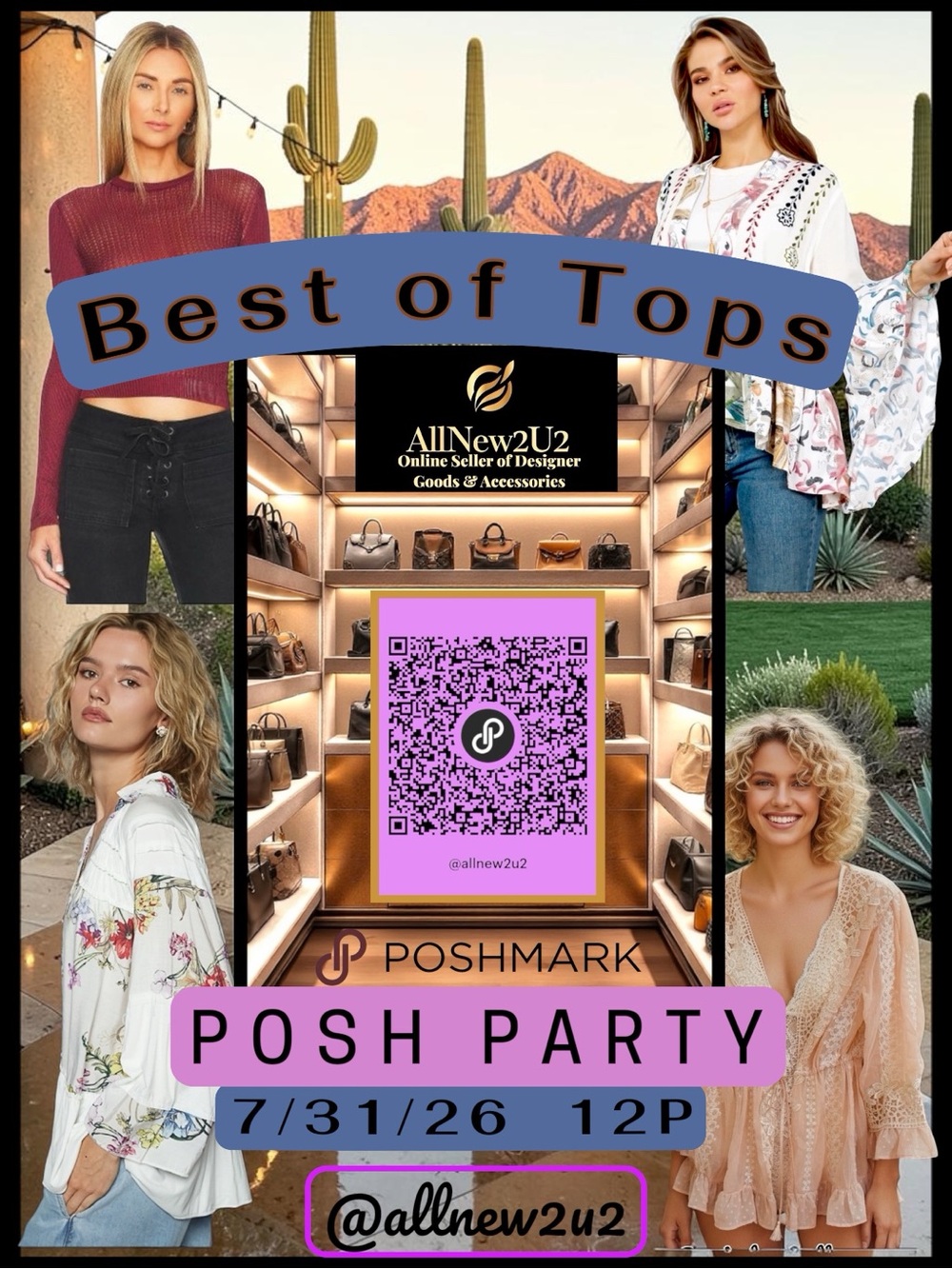 "Best of Tops & Sweaters Posh Party" on Jul 31, 2026 12:00 PM